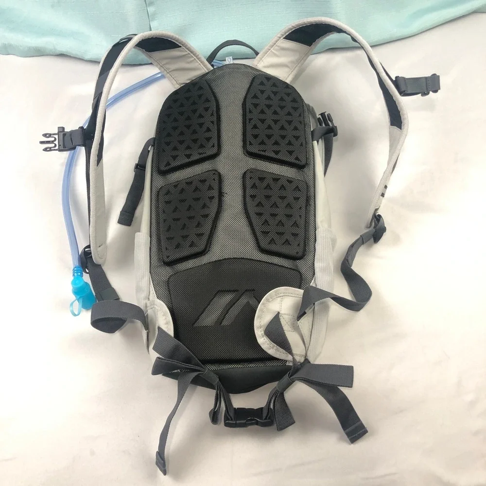 Quest Hydration Backpack Light Gray Hiking Pack with 2 Liter/72 oz Water Bladder